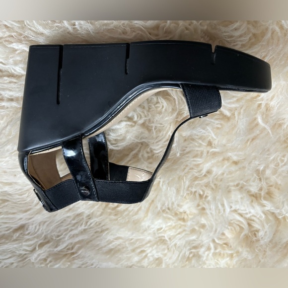 Calvin Klein black open toed wedges - Picture 2 of 3